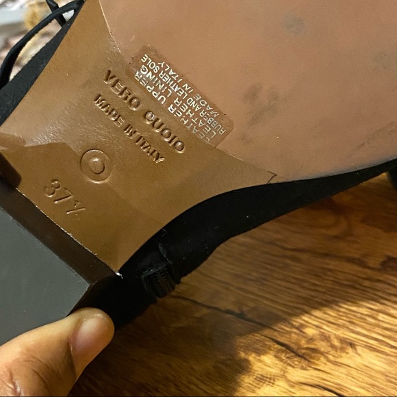 COPY - Vero Cuoio L'Autre Chose d'Archive black suede ankle boot with fringe si… - Picture 5 of 10